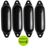 Multipack 4 Pezzi Parabordo Majoni Star Fender Colore Nero Due Fodi D'attacco SF2 cm 15x58