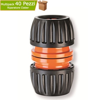 Raccordo Riparatore Universale 1/2" - 5/8" - 3/4" Claber 8564 Multipack 40 Pezzi