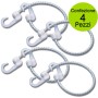 Multipack Pezzi 4 Elastici Con Ganci In Nylon Diametro mm 8 Lunghezza cm 50