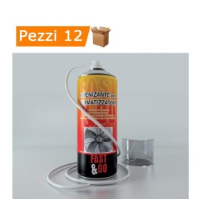 Multipack da 12 Igienizzanti per Condizionatori Fast&Go Bombole Spray da 400 Milliliters Ciascuna