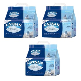 Tre Lettiere Catsan Igieniche Assorbenti Ideali Per Gatti in Confezione da 10 Litri Ciascuna