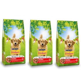 Multipack da 3 pz di Purina Friskies Per Cani Crocchette Vitafit Active con Manzo in 10 kg Cad