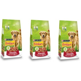 Multipack da 3 pz di Purina Friskies Crocchette Con Manzo E Aggiunta Di Verdure Per Cani Adulti 7,5 kg Cad