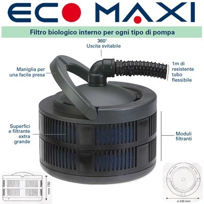 Sicce Filtro Interno Ecomax per Laghetto Universale