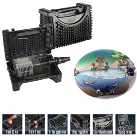 Sicce EKO POWER 14.0 Filtro e Pompa per Laghetti e Cascate 12.800 l/h Versatile (2 in 1)