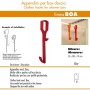 Pika' 1 Appendino per Box Doccia BOA Satinato Rosso 30 Centimetri Accessorio Bagno