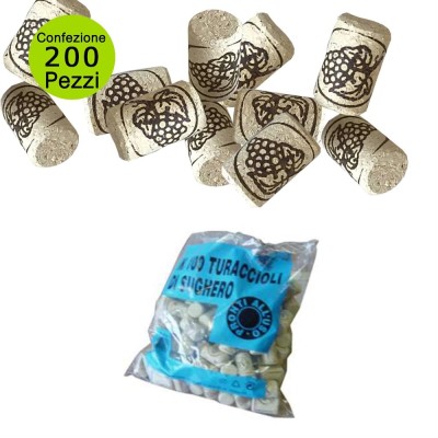 Multipack 200 pz Tappo Sughero Agglomerato Ideale per Imbottigliare il Vino Universali