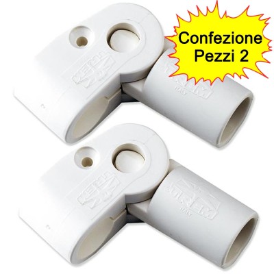 SNODO PLASTICA PER TENDALINO CAPPOTTINA ESTERNO MM 20 A 90 GRADI PEZZI 2