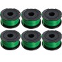 Multipack da 6 Rocchetti a Filo Nylon A6482-XJ da 10 Metri Black+Decker