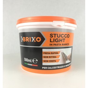 Stucco Light in Pasta Bianco Brixo Confezione da 500 Millilitri