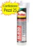 Sigillante siliconico 25 pezzi neutro ideale per sigillature in edilizia silicone SL620 trasparente