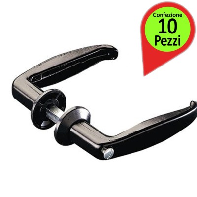 MANIGLIE NERE Q MM 8 CON VITE MM 25 CANCELLI PORTE PEZZI 10