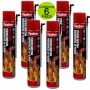 Multipack da 6 Schiume poliuretaniche Uso senza pistola Certificate EI 240 750 ML Cadauna 