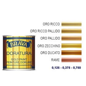 Vernice Doratura Per Esterno Rame Naturale a pennello ml 125 BRAVA