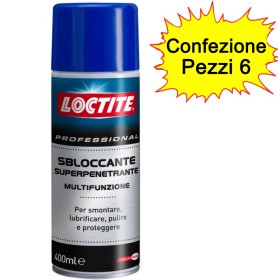 Loctite Sbloccante Super Penetrante Confezione da 6 Bombole 1709139 Multifunzione da 400 ml Ciascuna