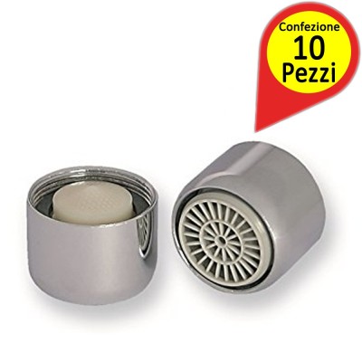 Aeratore Femmina F22/1 a Risparmio Idrico 6 Litri Minuto  22x1 Pezzi 10