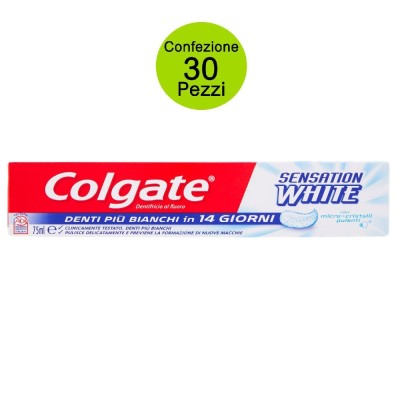Multipack da 30 Dentifrici Colgate Sensation White - Confezioni da 75 ml Ciascuna