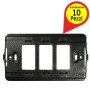 Supporti 3 Posti Plastica Feb Compatibile Serie Magic Bticino 2603 Pezzi 10