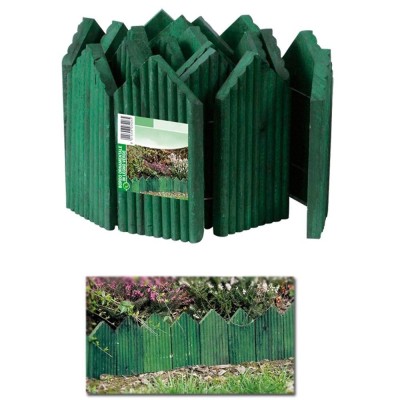 Multipack 2 pz Bordo Ornamentale per Giardino Legno Verde
