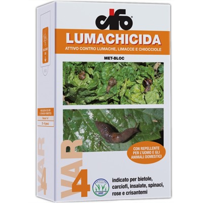 Lumachicida Attivo Contro Lumache Limacce e Chiocciole MET-BLOC VAR 4