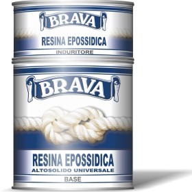 Resina Epossidica Bicomponente Brava Da Litri 2,5 Per Barca Legno