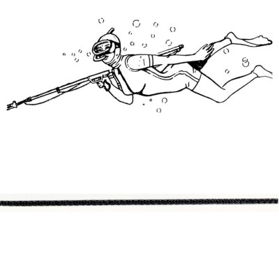 TRECCIA DI RICAMBIO PER FUCILI SUBACQUEI IN POLIPROPILENE NERA 4 MM 400 METRI NAUTICA