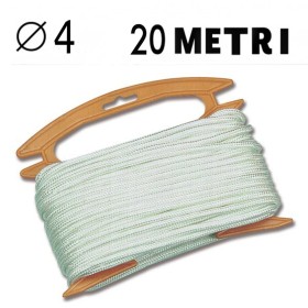 TRECCIA IN POLIPROPILENE BIANCA IN BOBINA DA 20 METRI DIAMETRO TRECCIA 4 MM NAUTICA