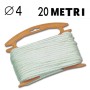TRECCIA IN POLIPROPILENE BIANCA IN BOBINA DA 20 METRI DIAMETRO TRECCIA 4 MM NAUTICA