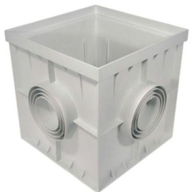 POZZETTO IN PVC CON FONDO CM 20X20X20 GRIGIO PER DERIVAZIONE