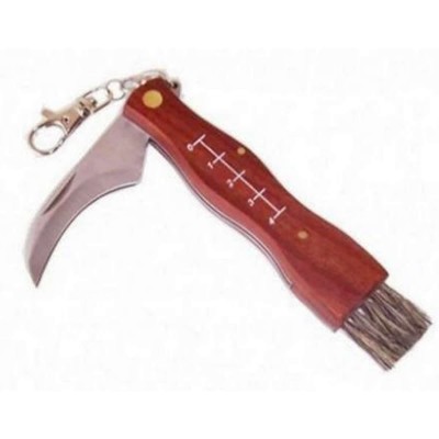 COLTELLO PER FUNGHI MANICO IN LEGNO E SPAZZOLINO