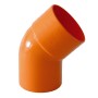 Curva Aperta 45 Gradi in Pvc Arancio Rossa Diametro mm 160