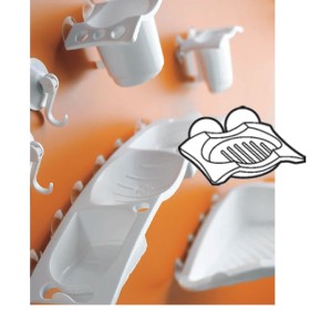 PORTASAPONE SUCTION LOOK BIANCO METAFORM CON VENTOSE