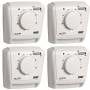 Multipack da 4 Termostati Klima Meccanici da Parete Vemer VE021200 Colore Bianco 
