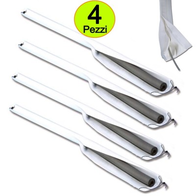 Copridraglie Per Battagliola o Tieni Bene Bianca Lunghezza cm 100 Pezzi 4