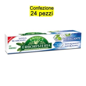 Multipack da 24 Dentifricii Antica Erboristeria Sbiancante con Salvia Confezioni da 75 Millilitri Ciascuna