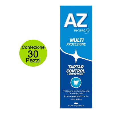 Multipack da 30 Dentifrici AZ Multi-Protezione Tartar Control + Whitening da 75 Millilitri Ciascuno