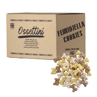 Biscotti per Cani Ossettini Golosi Fuss Dog 15 Kg (6 Buste)