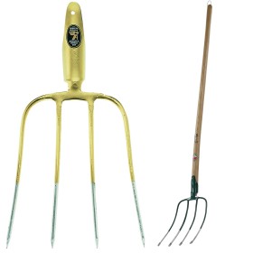 FORCA IN ACCIAIO 4 DENTI PER STALLA MANICATA