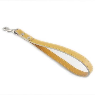 Guinzaglio Corto con Maniglia in Cuoio e Moschettone cm 35