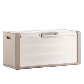 Baule multiuso in resina con coperchio cm 118x49x55 beige linea Gulliver