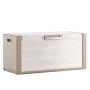 Baule multiuso in resina con coperchio cm 118x49x55 beige linea Gulliver