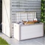 Baule multiuso in resina con coperchio cm 118x49x55 beige linea Gulliver