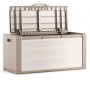 Baule multiuso in resina con coperchio cm 118x49x55 beige linea Gulliver