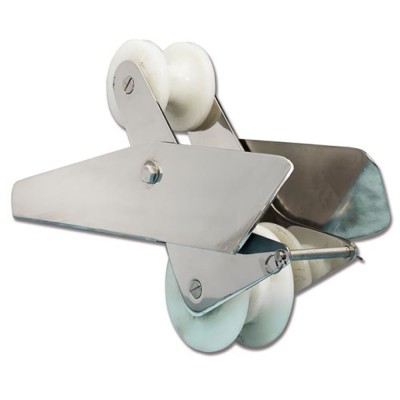 Musone Inox di Prua a Ribalta Doppia Puleggia Dimensioni mm 400x80