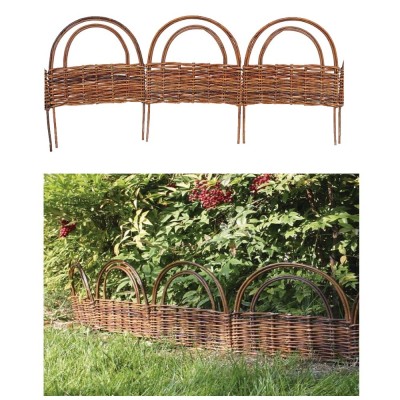 Multipack 8 pz Bordo Ornamentale in Salice Naturale Arco per Giardino