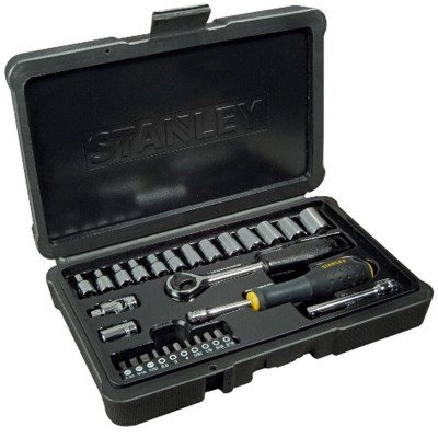 CHIAVI A BUSSOLA SOCKET SET 28 PZ 1/4' STANLEY STHT0-73931