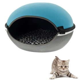 Cuccia per Gatti Riposo Little Arena Azzurro Diametro 52 x Altezza 30 cm