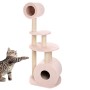 Tiragraffi per Gatto Grande Colore Cipria Altezza 140 cm 3 Colonne