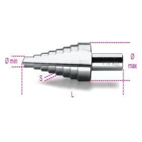 FRESE CONICHE A GRADINO IN ACCIAIO HSS 70 MM 19 G BETA