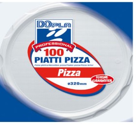 DOPLA Piatti Bianchi Per Pizza Confezione Da 100